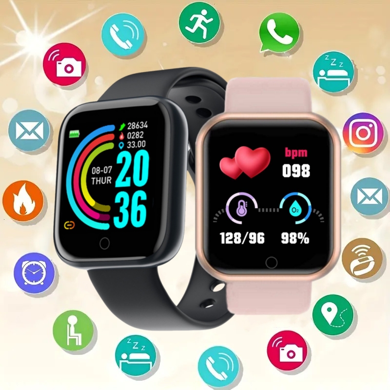 Smartwatch Touch - Reloj inteligente Y68 D20 para hombres,